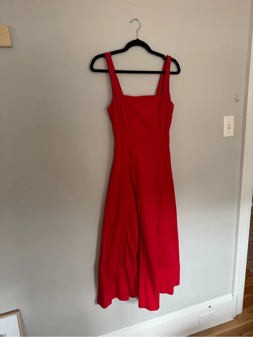 Abercrombie & Fitch Red Fit and Flare Maxi Dress